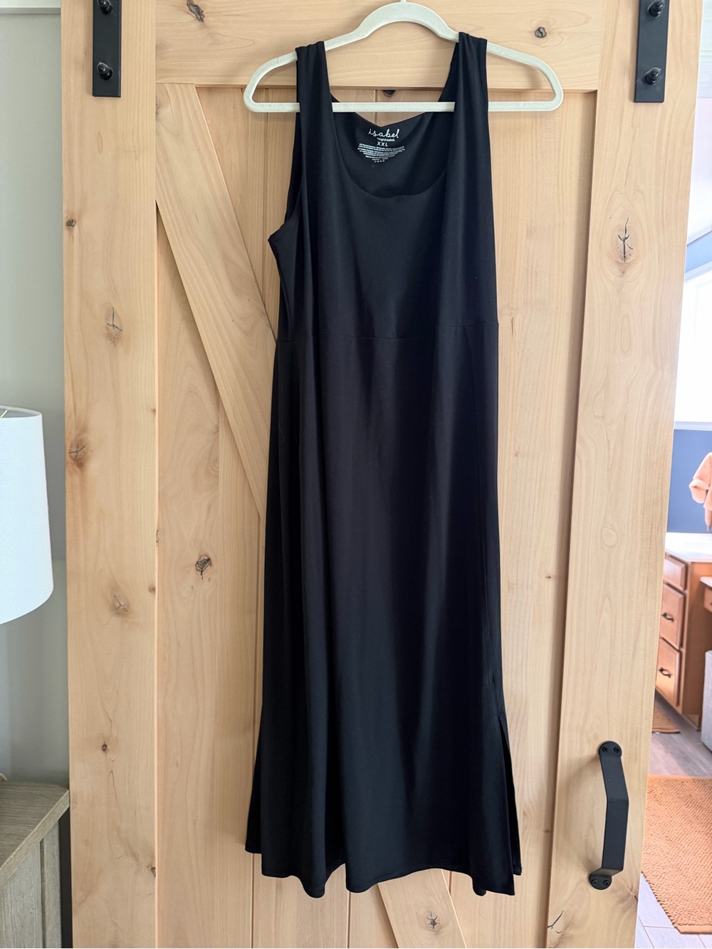Women's Maternity Black Sleeveless Maxi Dress